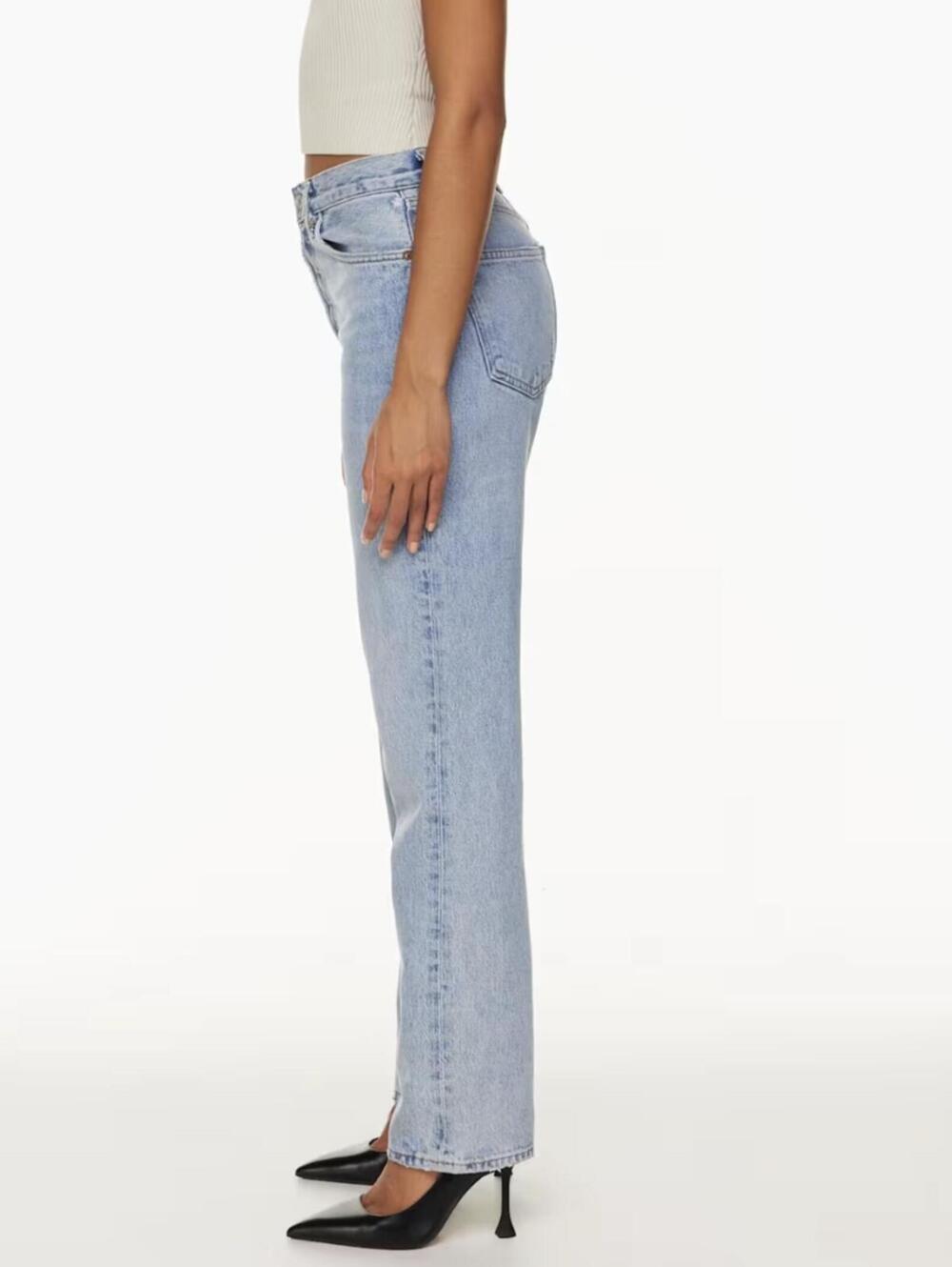 AGOLDE Lana Mid-Rise Vintage Straight Denim Jeans in Fiction - Size - 32 - NWT - Picture 4 of 13